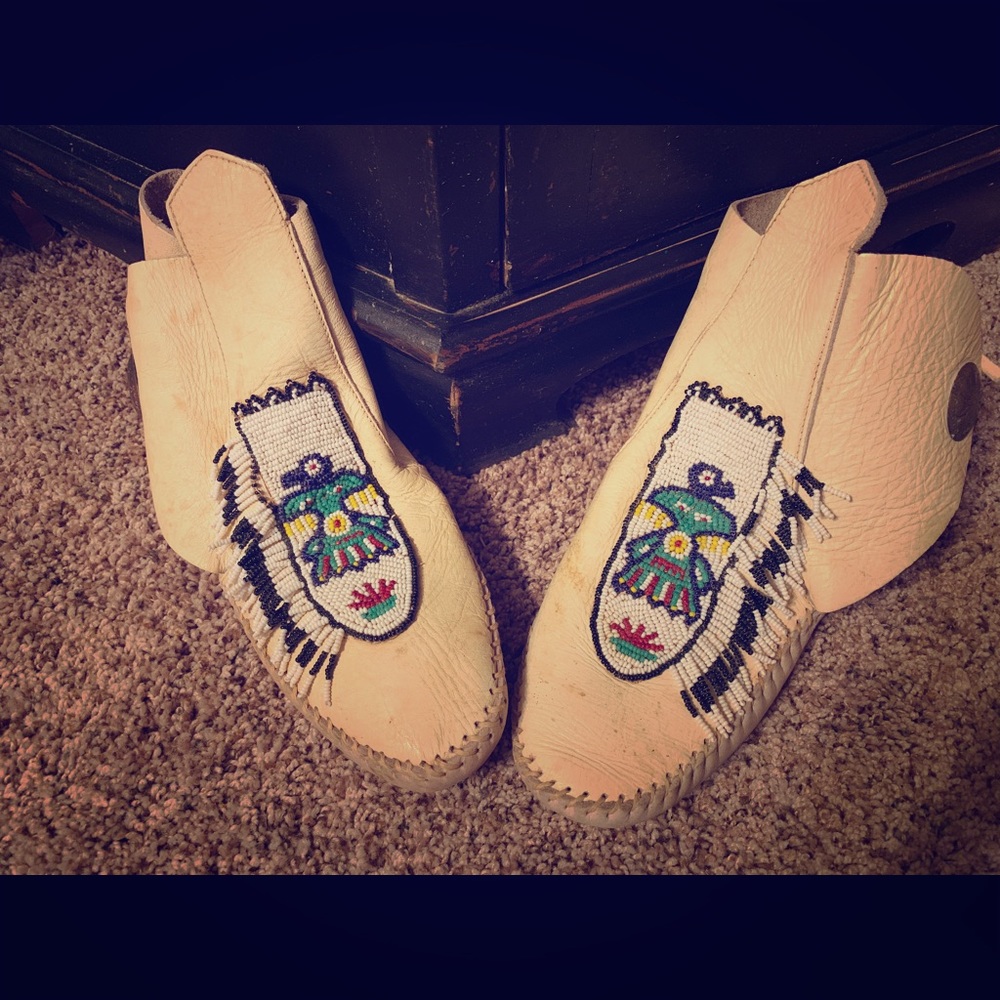 Vintage Beaded Moccasins